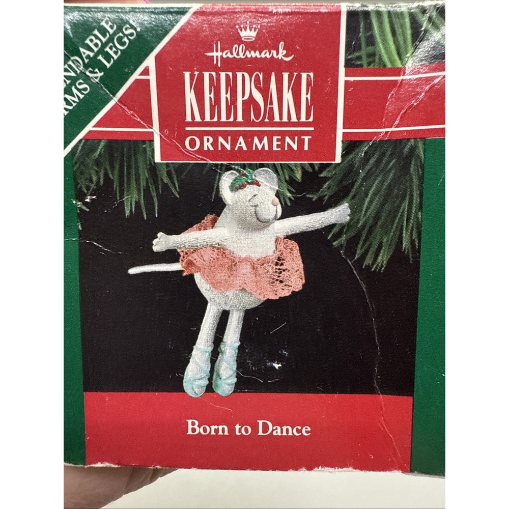 Hallmark Keepsake Born to Dance Mouse‎ Ballerina Ballet Christmas Ornament 1990